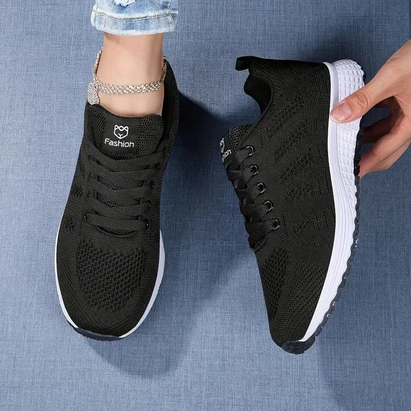 Women's Casual Flats Sports Shoes Mesh Breathable Trainers Ladies Shoes Platform Female Sneakers for Women Basket Tenis Feminino