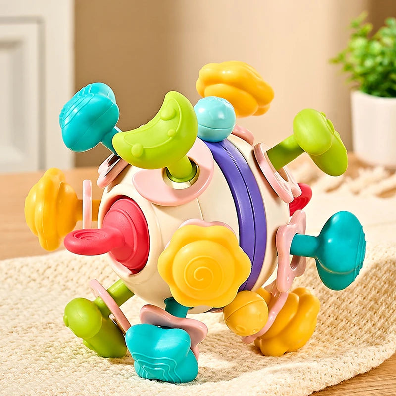 Newborn Toys Rotating Rattle Ball Grasping Baby Development Toy Baby Ball Intelligence Grasping Toys Teeth Soothing Toys Gifts