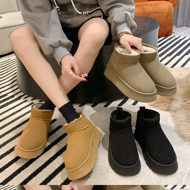 2023 New Classic Thickened Fluff Women's Snow Boots Comfortable Warm Ankle Boots Women Winter Ladies Shoes Chunky Botas Mujer