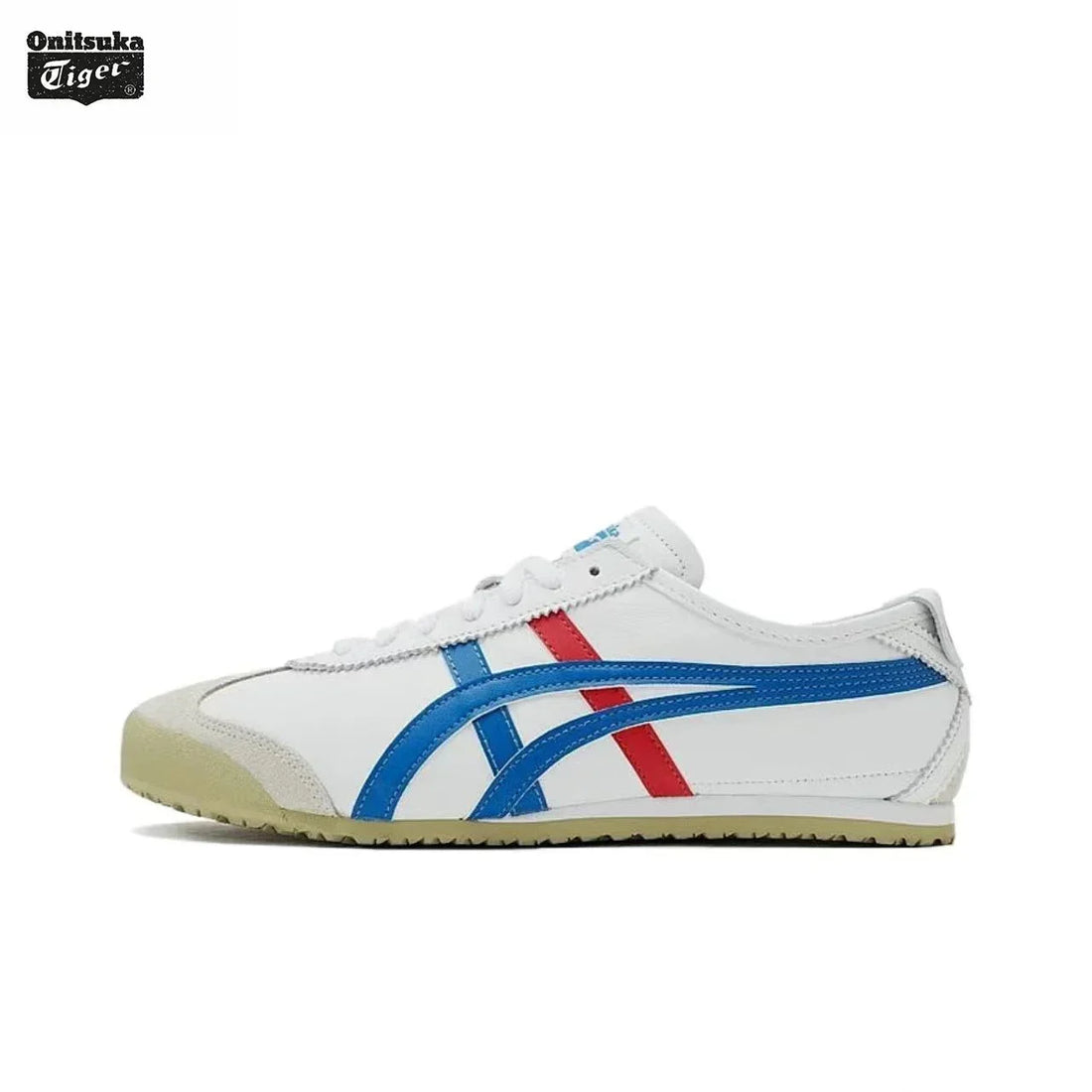 Asics Onitsuka Tiger MEXICO 66 Original Shoes Classic  Tiger Onitsuka Women Men Sneaker Lightweight Silver White