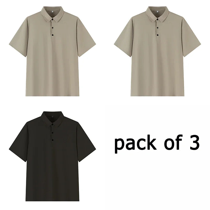 Polo Shirts Men Short Sleeve Polos Big Size 5XL 6XL 7XL 110-175kg Loose Shirt Oversized Tops Plus Size Men Clothing