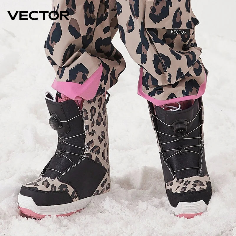 Professional Women's Man Ski Shoes Warm Waterproof Snowboard Boots Non-slip Leather Breathable Snow Ski Boots Ski Equipment