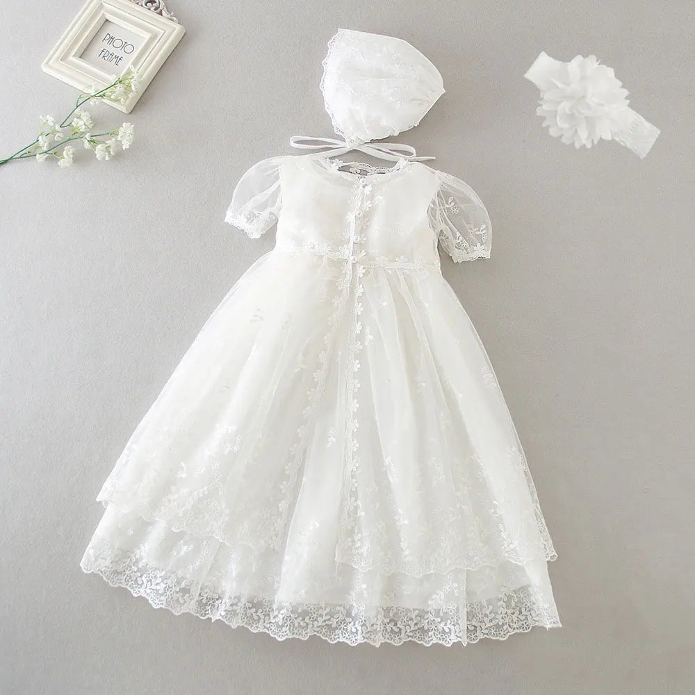 Hetiso Baby Girls Dress Long Sleeve Kids First Birthday Ball Gown Infant Dresses for Baptism Bridesmaid party 3-24 month