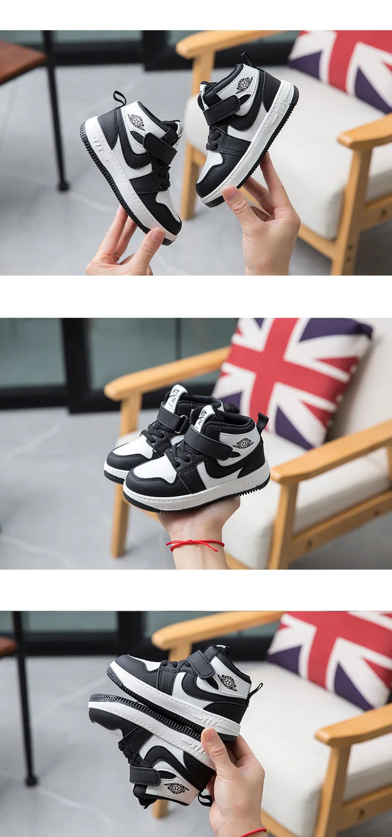 Fashion Kids Sneakers Spring Autumn High Top Breathable Casual Shoes Girls Non-slip Board Shoes Boys Outdoors Basketball Shoes