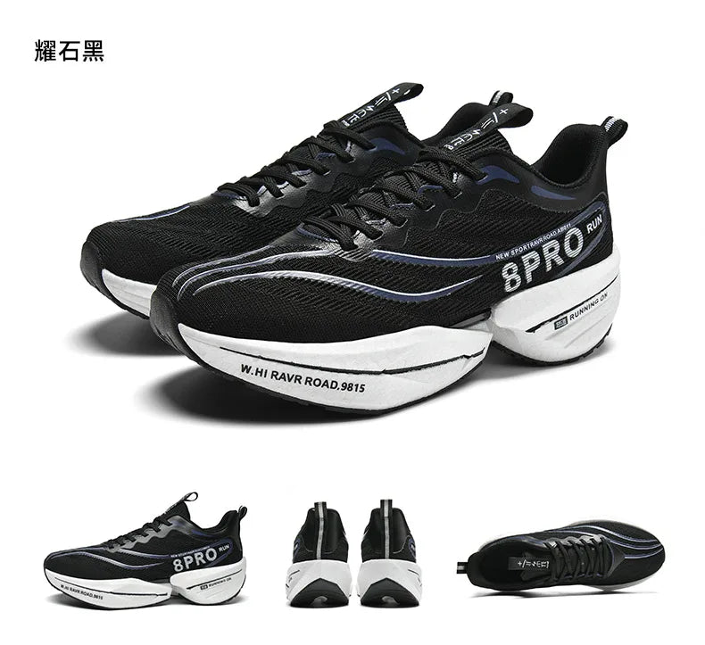 Marathon Air Cushion Carbon Plate Sports Running Shoes Men Breathable Lightweight Women Comfortable Nonskid Speciality Sneakers