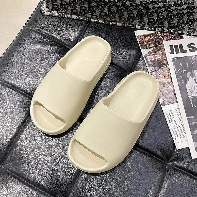 Summer Men Slippers Thick Bottom Fashion Style Platform Bathroom Slides NonSlip Trend Designer Shoes Female Flip Flops