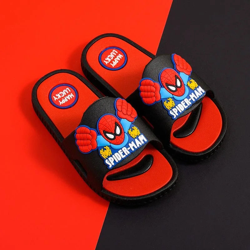 Disney Children's Slippers Cartoon Boys' Summer Home Shoes Boys Sandals Waterproof Anti-slip Kids Garden Shoes Size 24-39