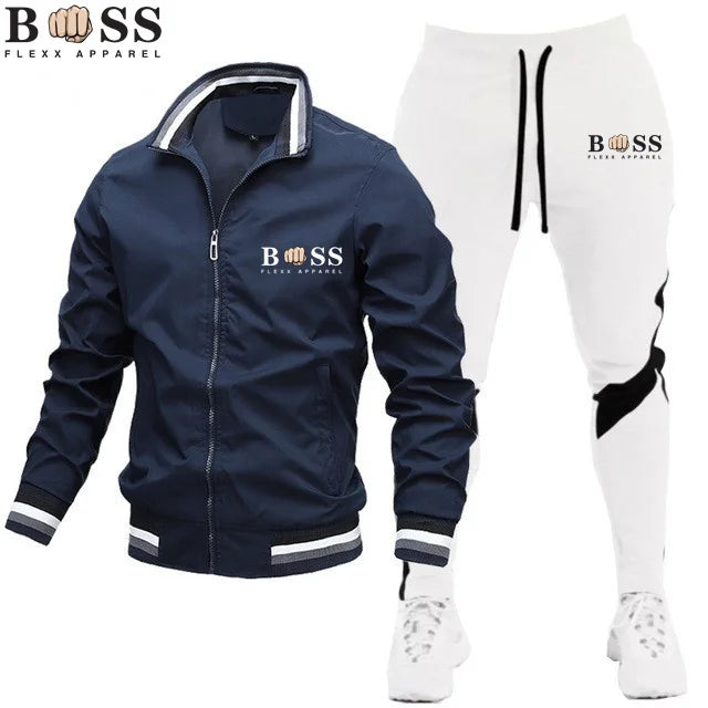 New Mens Tracksuits 2025 Men Sets Sweatshirt+sweatpants Tracksuit Zipper Stand Collar Sports Suit Jogging Fitness Men Clothing