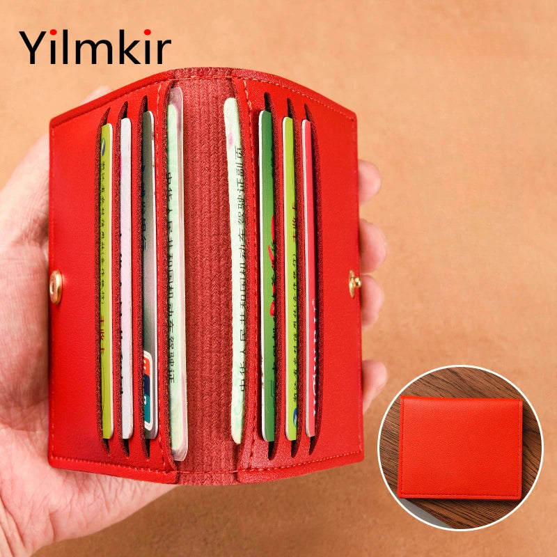 Simplicity Card Holder Wallet for Women RFID Bank Card Driver's License Case Stylish Men Convenient Coin Purse