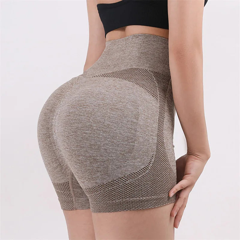 Lady Yoga Shorts High Waist Workout Shorts Fitness Yoga Lift Butt Fitness Women Yoga Gym Running Short Pants Sportswear