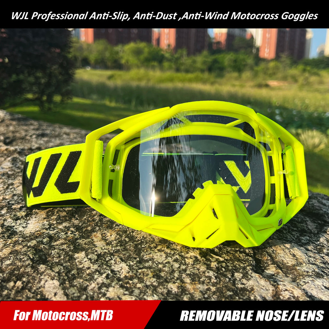 WJL Motocross Glasses Motorcycle Sunglasses Man MTB ATV Mask Windproof Protection Skiing Cycling Racing Off-Road Goggles