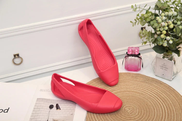 Summer Women Plastic Sandals Flats Shoes For Women Girls Ladies Mule Clogs Slippers Slip On Black Garden Clogs Immortal Anna W8