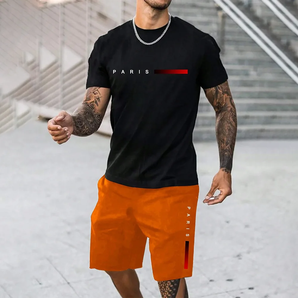 Trendy Summer Casual Also Suitable For Sports Shorts Short Sleeved 2024 New Men S Oversized Loose Quick Drying Summer Suit