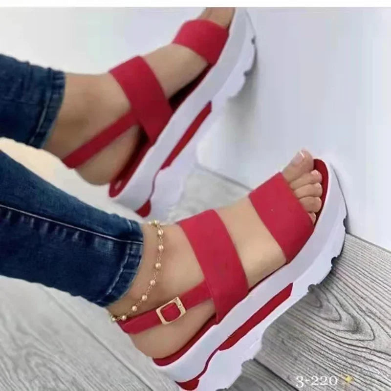 Women's Wedges Sandals  Summer New Woman Low Platform Shoes Sandals Heeled Fashion Shoes Female Footwear Wedges Shoes