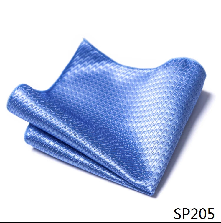 High Grade Brand Silk Kerchief Man Dark Blue Striped April Fool's Day Fit Formal Party Pocket Square Handkerchiefs Suit Hanky