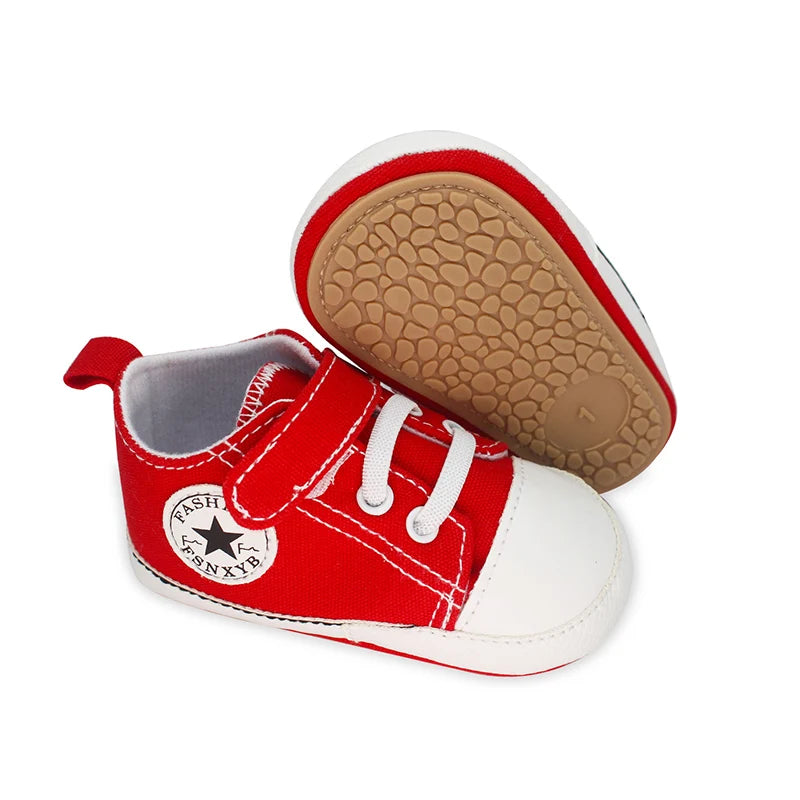 1 pair of soft soled breathable, cute and comfortable baby sports walking shoes