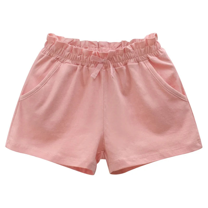 Shorts for Girls Summer Kids Children Cotton Pants Blank Solid Baby Casual Young Girl’s Clothing Plain Trousers 1-10 Years