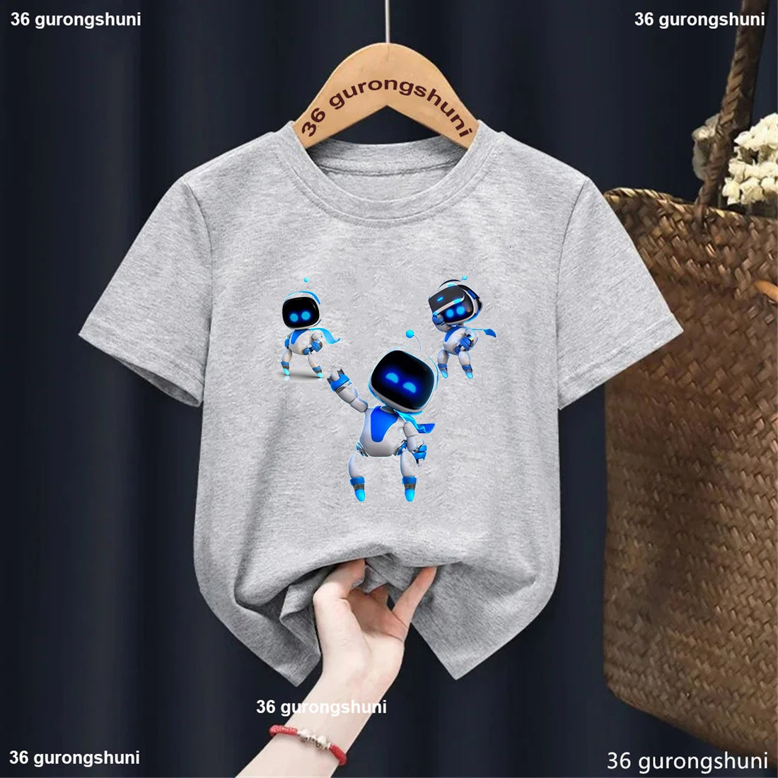 Newly Boys T-Shirts Astros Playroom Cartoon Print Children'S Tshirt Summer Casual Boys Clothes Toddler T Shirt Tops 1 To13 Year