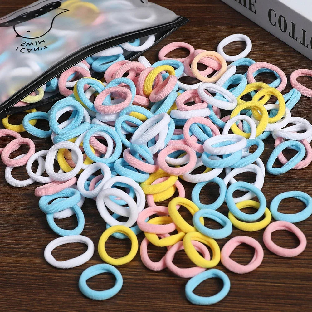 50pcs Women s Seamless Thumb Ring Hair Ties Bagged Ponytail Holders With Small Elastic Bands For Diy Simple Fashion Hair Cord