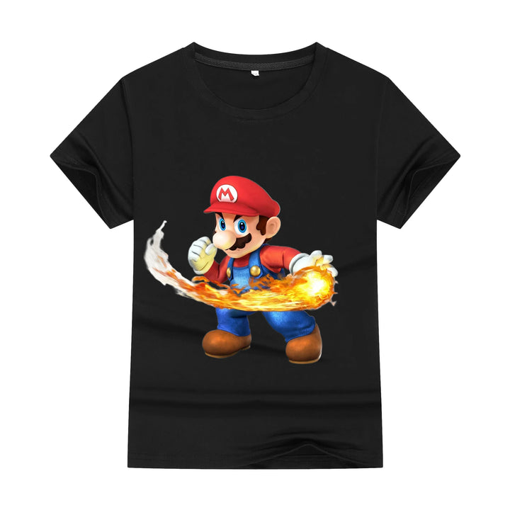 New Anime Super Mario Cartoon T Shirt Summer Fashion Casual T-shirt Boy Girl Unisex Children's Clothing T-shirt ventilate Tops