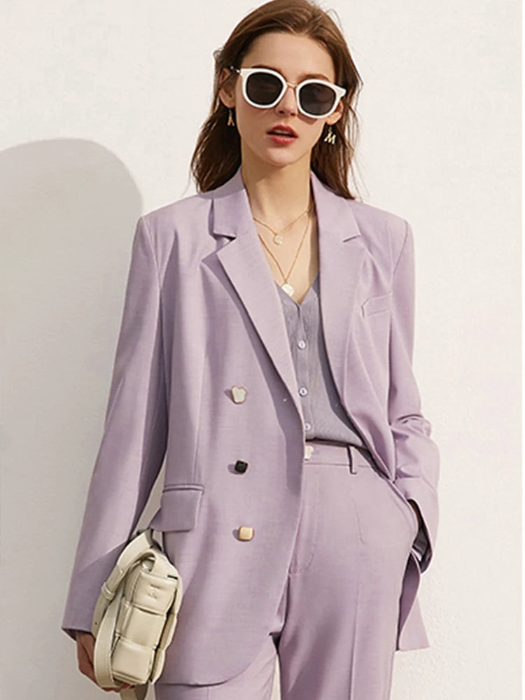 Amii Minimalism Spring Summer Women Suit Sold Separately Offical Lady Lapel Solid Blazer Women Suit Pants Female Shorts 12240756