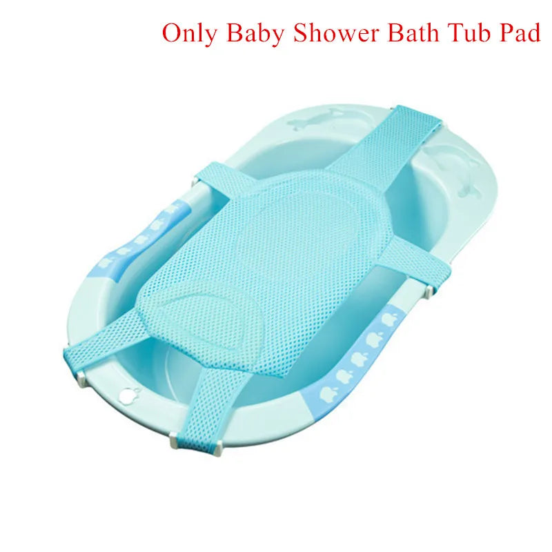 Portable Baby Bathtub Pad Ajustable Bath Tub Shower Cushion Newborn Support Seat Mat Foldable Baby Bath Seat Floating Water Pad