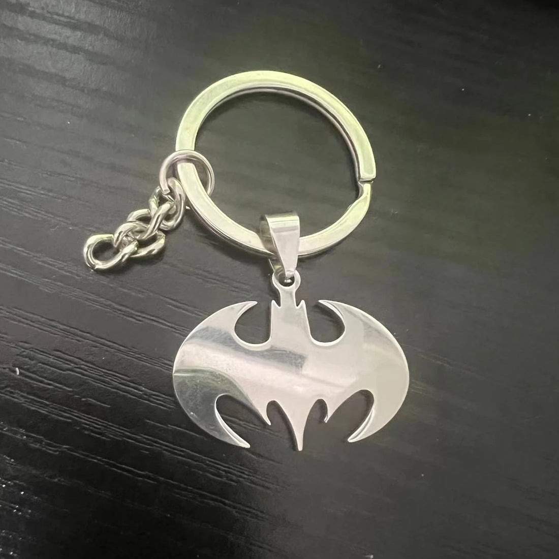 HNSP Bat Flash Stainless Steel Pendant Chain Necklace For Men Jewelry Boy Anime Accessories Gift