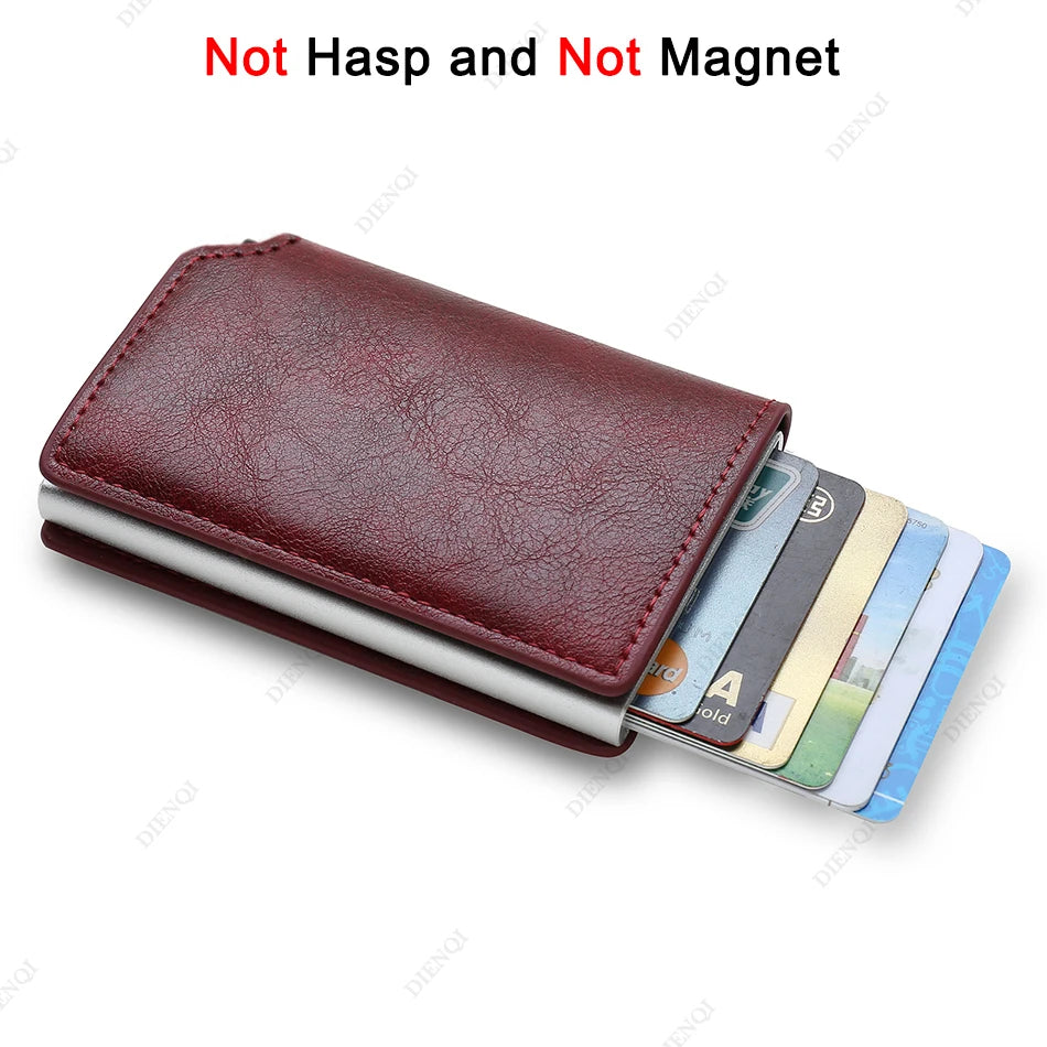 Anti Thief Rfid Credit Card Holder Smart Minimalist Wallet Men Women Slim Bank Cardholder Case Money Bag Cash Creditcard Purse