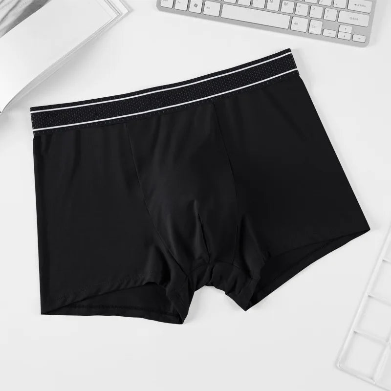 Mens Modal Boxer Shorts Seamless Seperation Bullet Pouch Soft Panties Large Size Breathable Underpants Comfortable Underwear