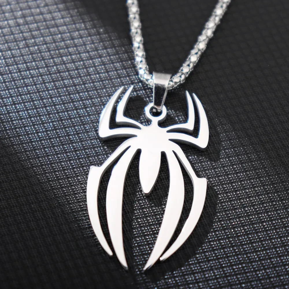 HNSP Bat Flash Stainless Steel Pendant Chain Necklace For Men Jewelry Boy Anime Accessories Gift