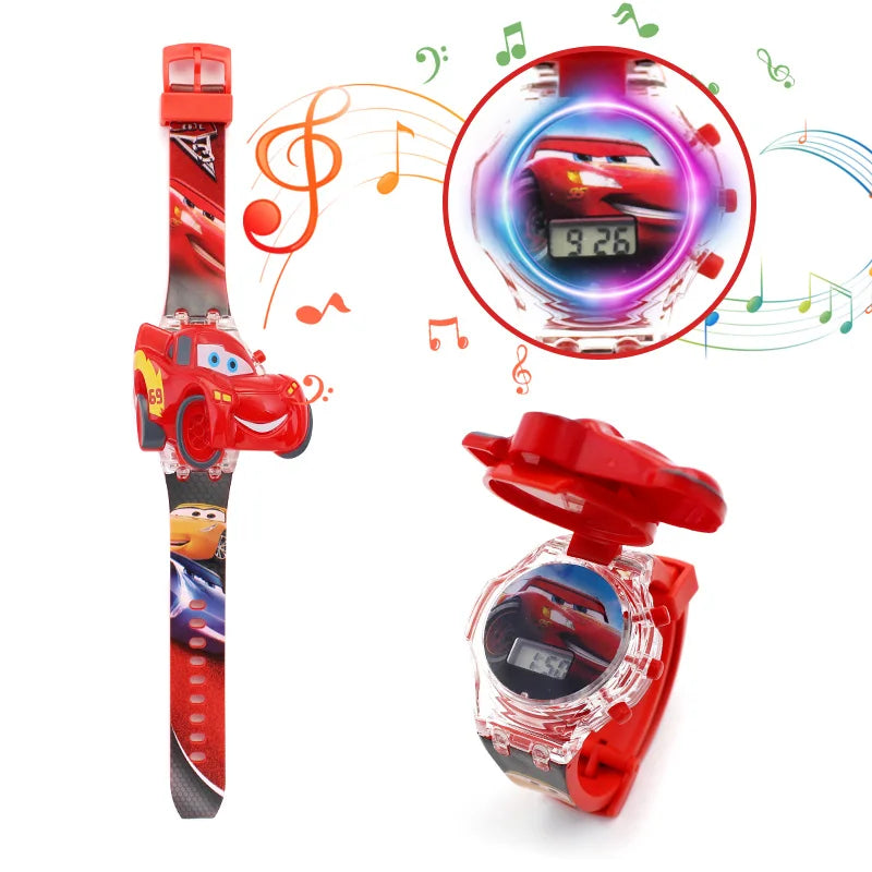 Luminous Cartoon Children's Watches Boys Colorful Flash Light with Music Super Hero Kids Watch Party Gift Wristwatch Clock