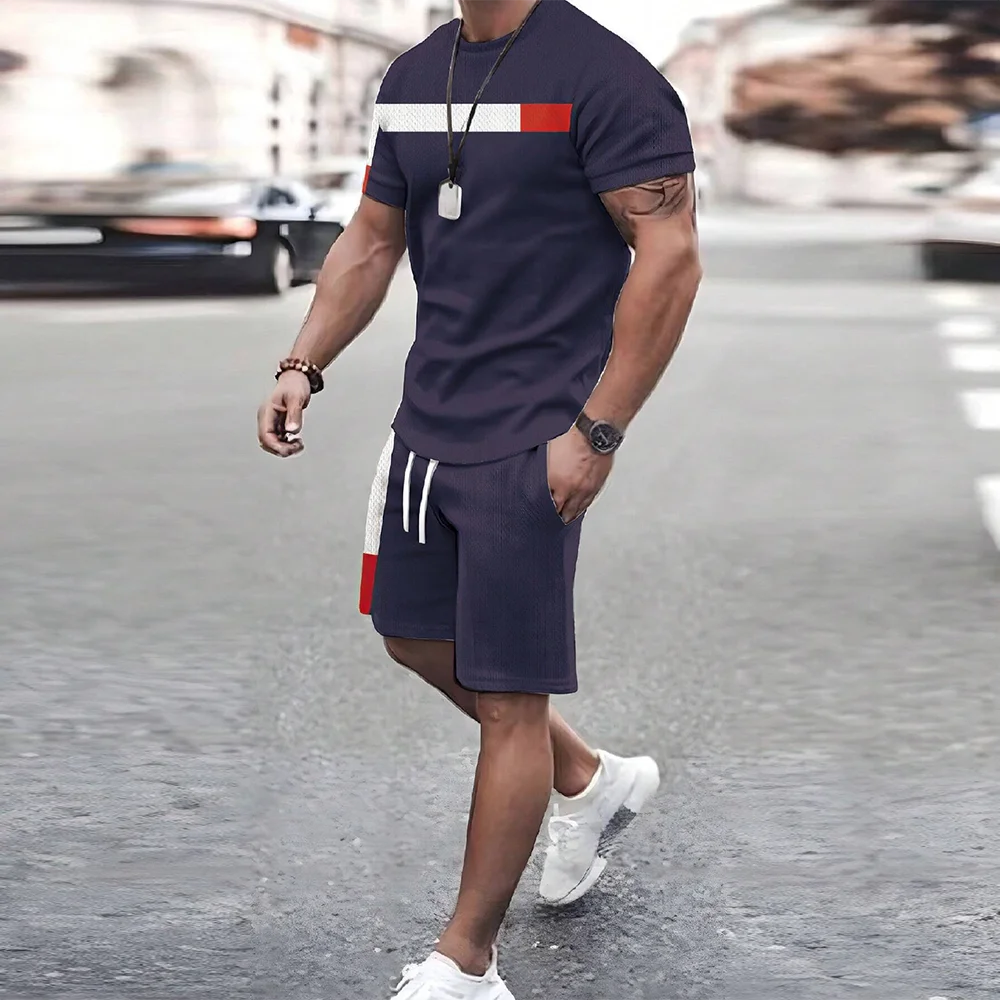 Trendy Summer Casual Also Suitable For Sports Shorts Short Sleeved 2024 New Men S Oversized Loose Quick Drying Summer Suit