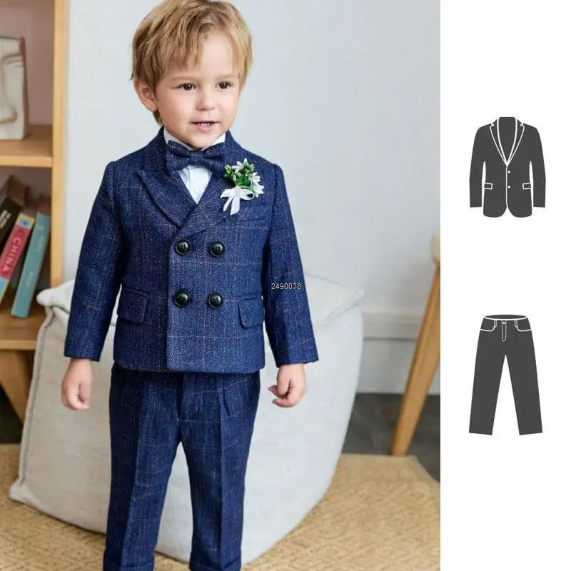 Newborn Baby Boys 1 Year Birthday Suit Kids Photograph Suit Children Formal Wedding Dress Teenager Performance Party Costume