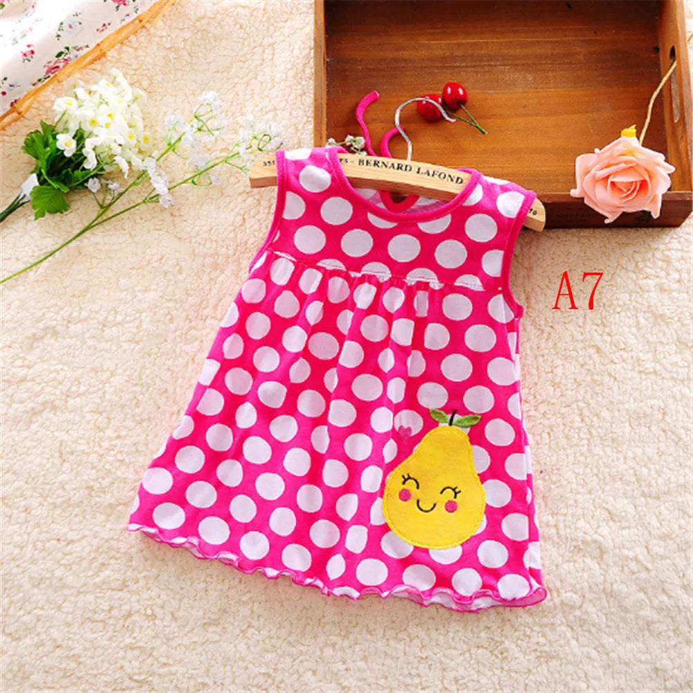 0-24M New borns Cotton Flower Sleeveless Dresses Baby Girls Summer Multi Pattern Clothes Kids Princess Dress for 0-2Y Children