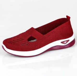 Women's Spring/Summer New Breathable and Comfortable, Mom's Single Shoes, Soft Sole, Casual Mesh Hollow Women's Shoes