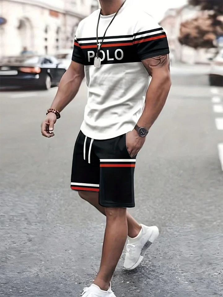 Summer Everyday Casual Men's T-shirt Shorts Set Urban Street Fashion Men's Short-sleeved Outdoor Sports Men's Shorts 3D Printing