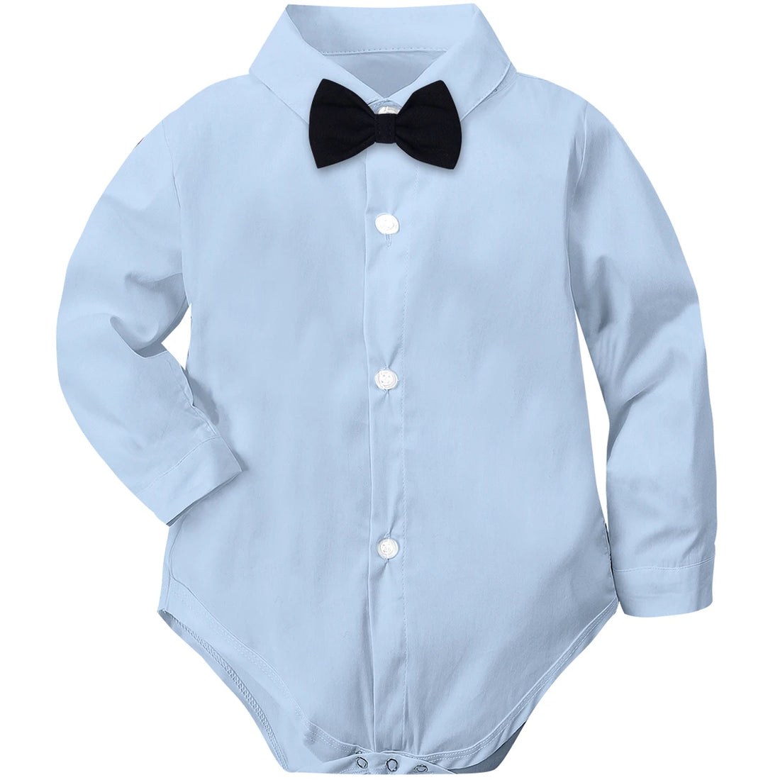 Baby Boys Dress Shirt Newborn Baptism Bodysuit Infant Wedding Christening Chritmas Formal One Piece Gentlemen Party Rompers