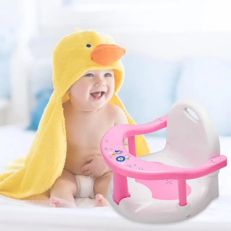 Baby Bath Seat Soft Mat For Travel Home Living Room Foldable Baby Bath Seat With Suction Cups Wrap-around Baby Bath Chair