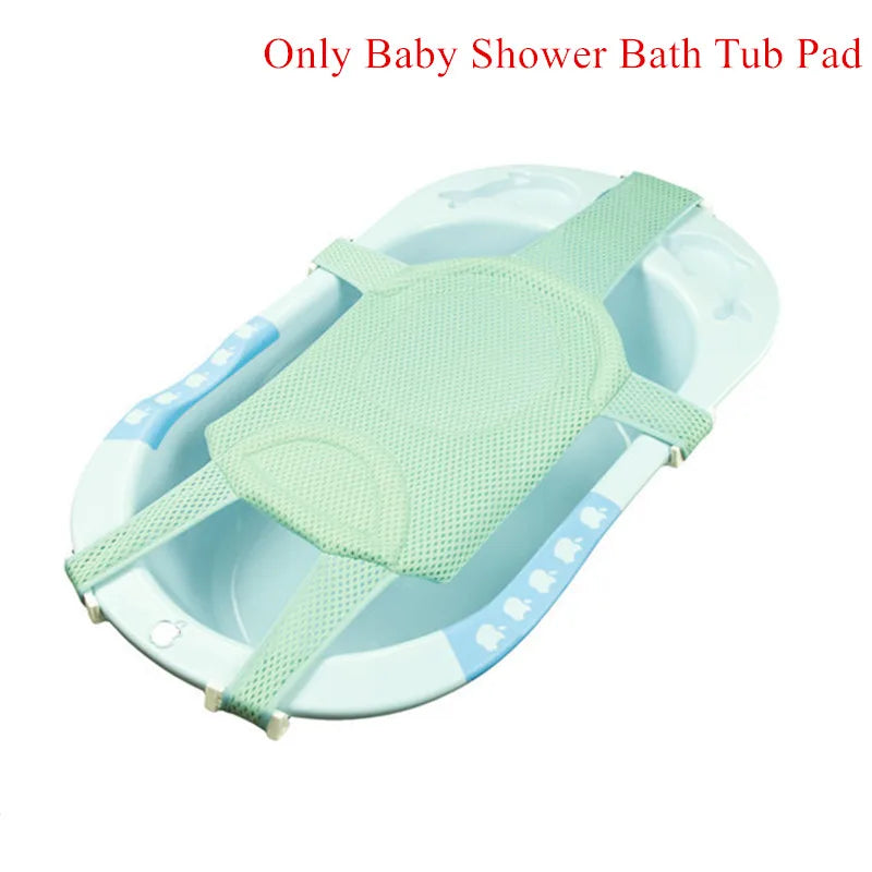 Portable Baby Bathtub Pad Ajustable Bath Tub Shower Cushion Newborn Support Seat Mat Foldable Baby Bath Seat Floating Water Pad