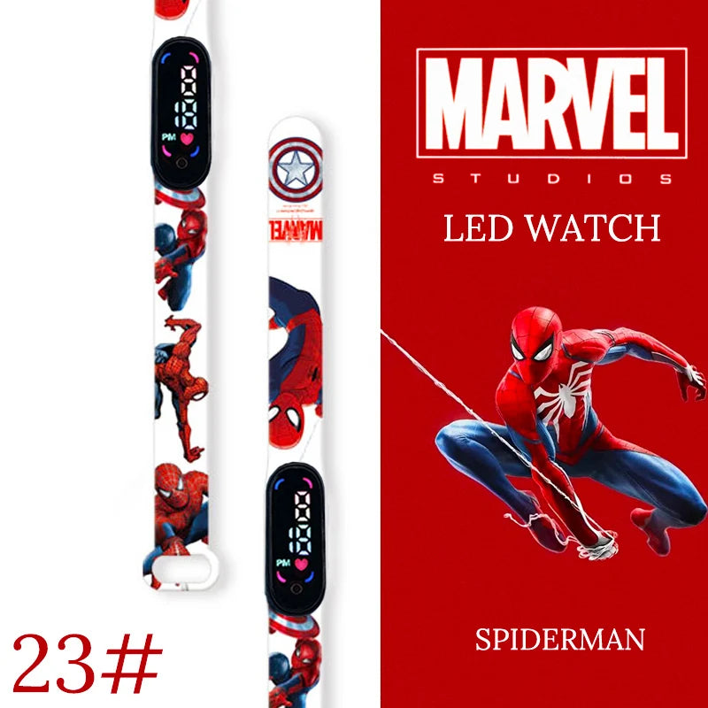 MINISO Spiderman Kid's Watches Men Sport Wristband Bracelet Waterproof Children Digital Watch Boys LED Clock relogio montre