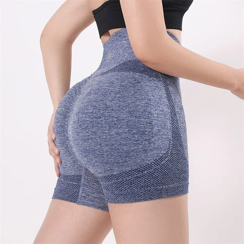 Lady Yoga Shorts High Waist Workout Shorts Fitness Yoga Lift Butt Fitness Women Yoga Gym Running Short Pants Sportswear