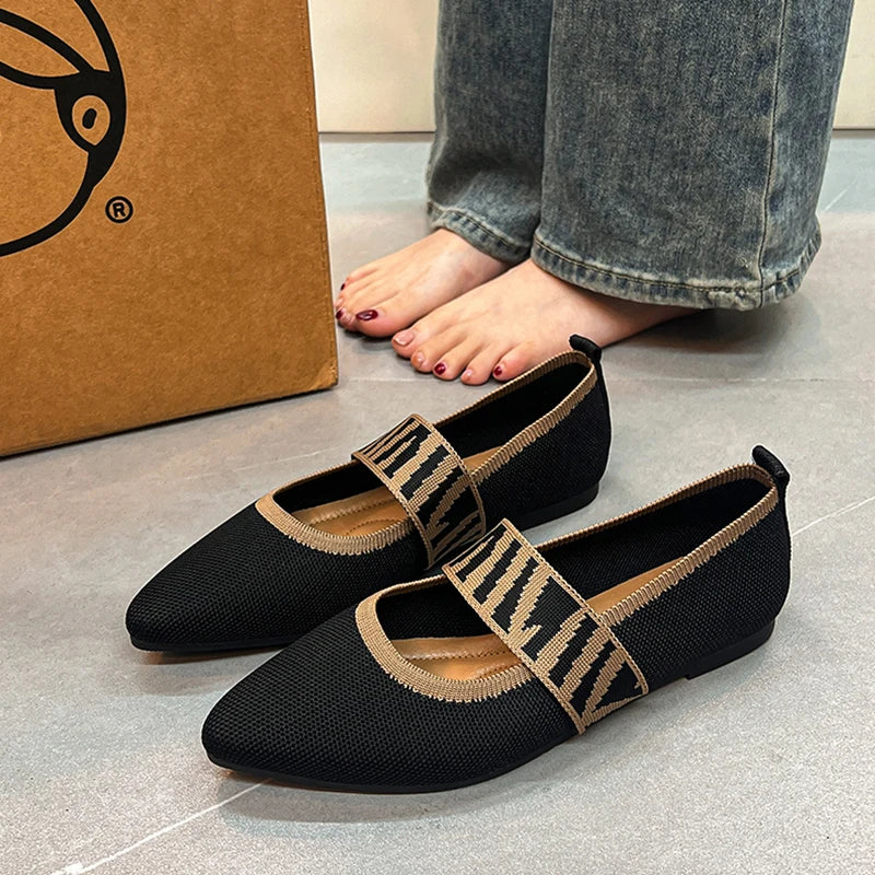 Women's Ballet Flats Casual Shoes Low Heel Barefoot Elegant Woman Sneakers Socofy Comfortable Pointed Toe on Offer Free Shipping