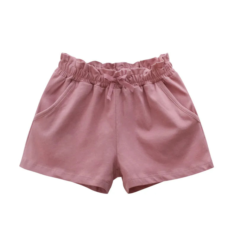 Shorts for Girls Summer Kids Children Cotton Pants Blank Solid Baby Casual Young Girl’s Clothing Plain Trousers 1-10 Years