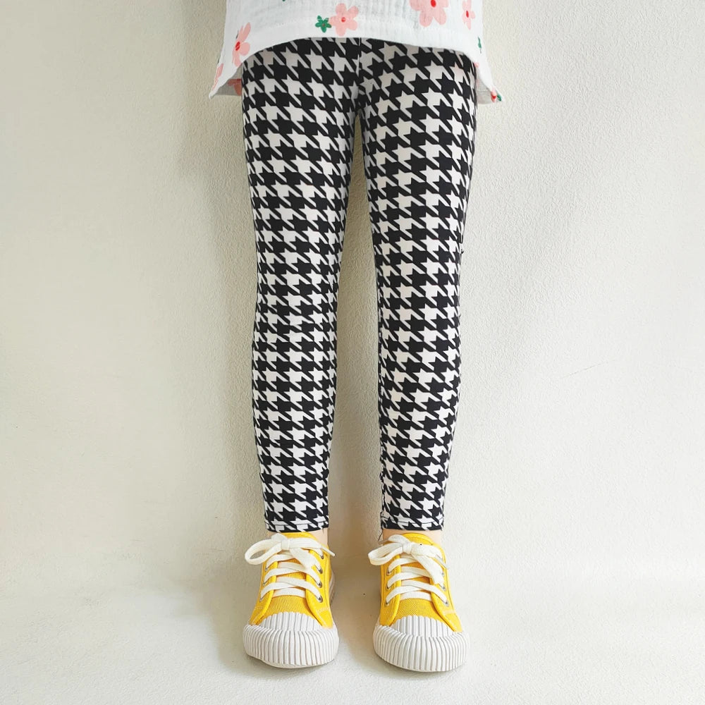 Girls Leggings Summer Kids Print Pants Babys Girls Skinny Leggings Children Girl Slim Elasticity Trousers Pencil Pants 2-13 YEAR