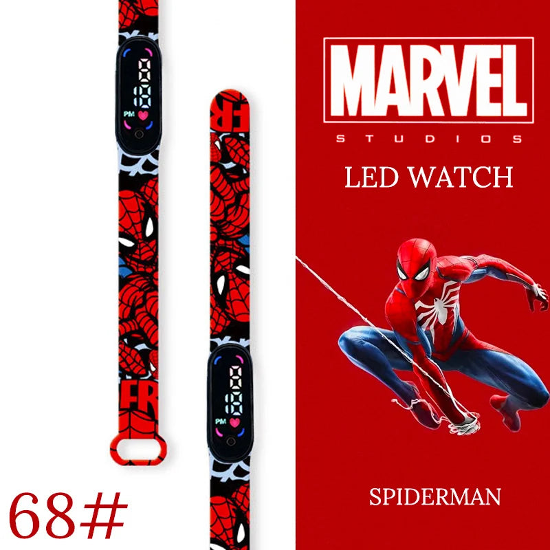 MINISO Spiderman Kid's Watches Men Sport Wristband Bracelet Waterproof Children Digital Watch Boys LED Clock relogio montre