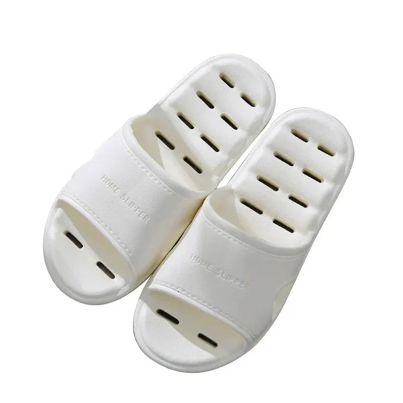 Feslishoet Unisex EVA Non Slip Soft Bottom Leaking Shower Man Woman Home Slippers Punching Bathroom Quick Drying Slipper