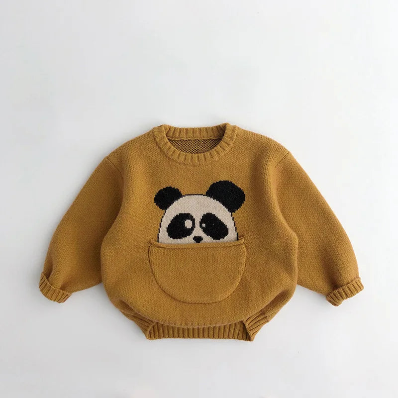 MILANCEL Kids Baby Clothes Sweaters Pullover Cartoon Boys Girls Knitwear Korean Style Children Infant Pullover Outwear