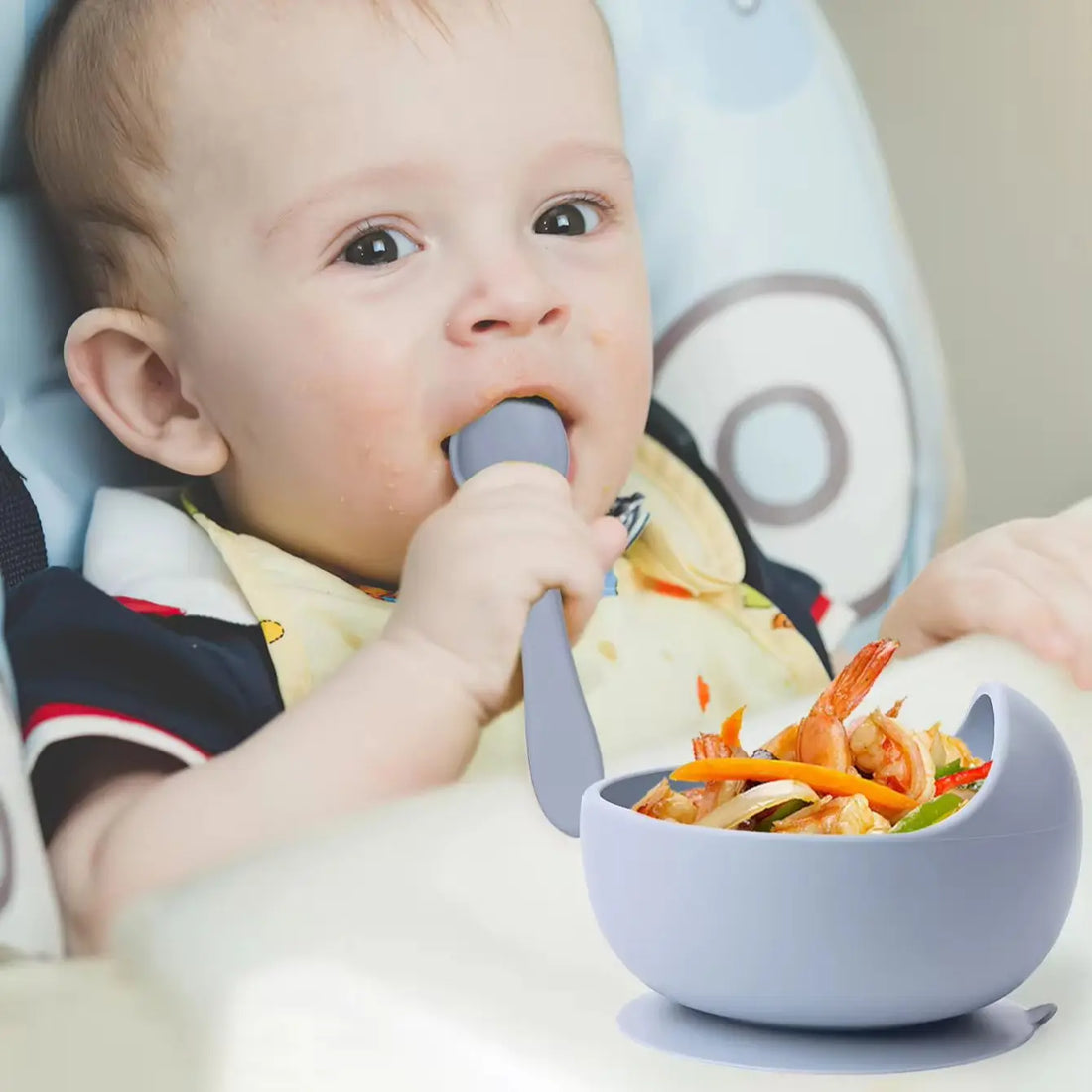 2PC Silicone Sucker Bowl Feeding Tableware for Infant and Young Training Learning To Eat Bowls and Baby Supplementary Food Bowls