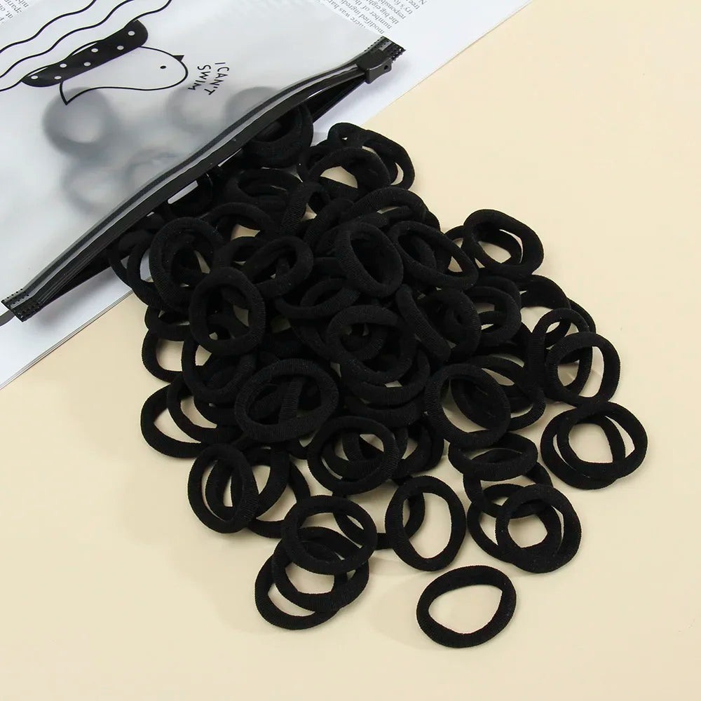 50pcs Women s Seamless Thumb Ring Hair Ties Bagged Ponytail Holders With Small Elastic Bands For Diy Simple Fashion Hair Cord