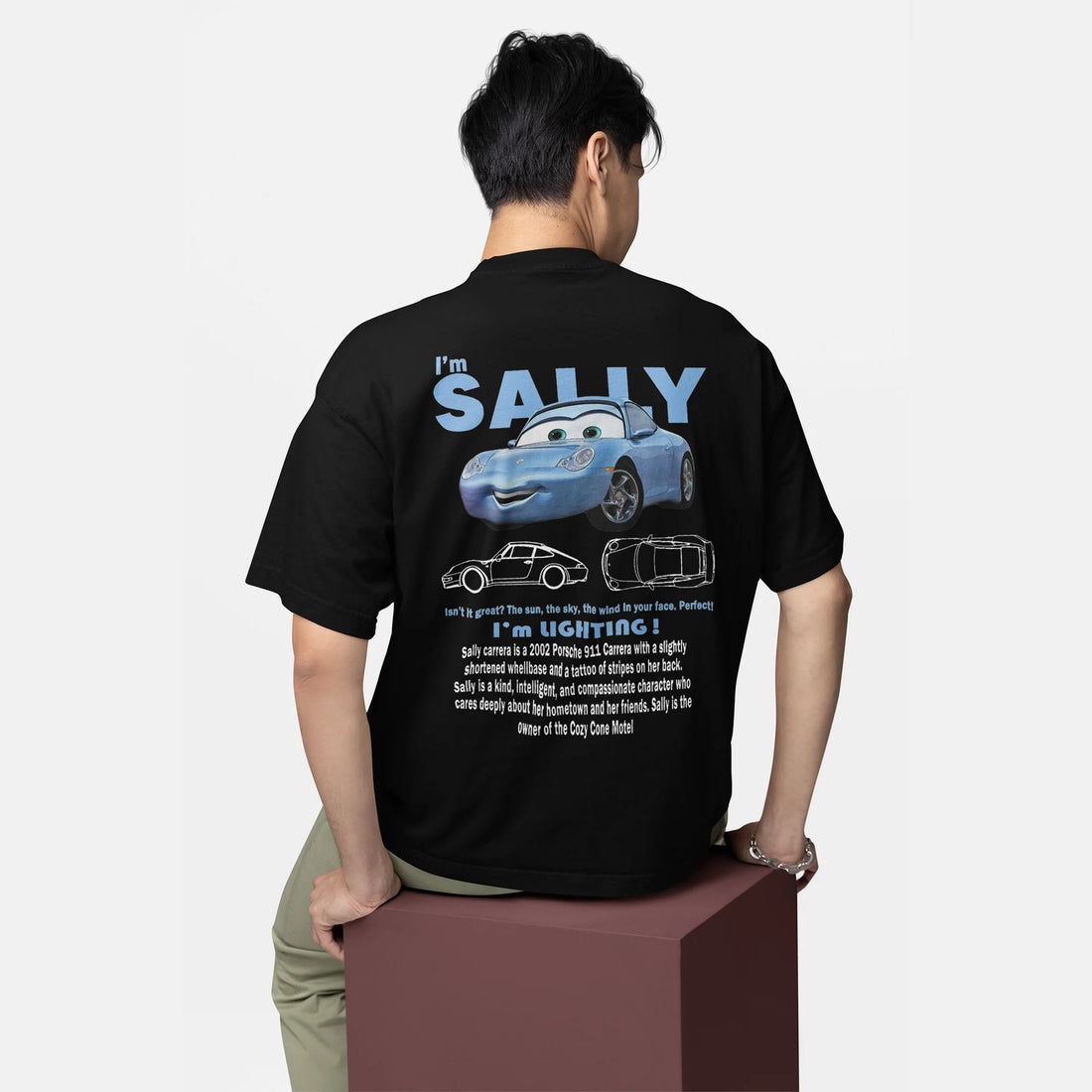 Men Sally I'm Lightning Cars T Shirts Mcqueen Cotton Clothing Creative Short Sleeve Round Collar Tee Shirt Plus Size T-Shirts